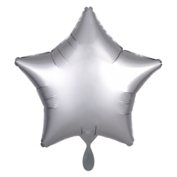 Folienballon Satin Silber 43cm